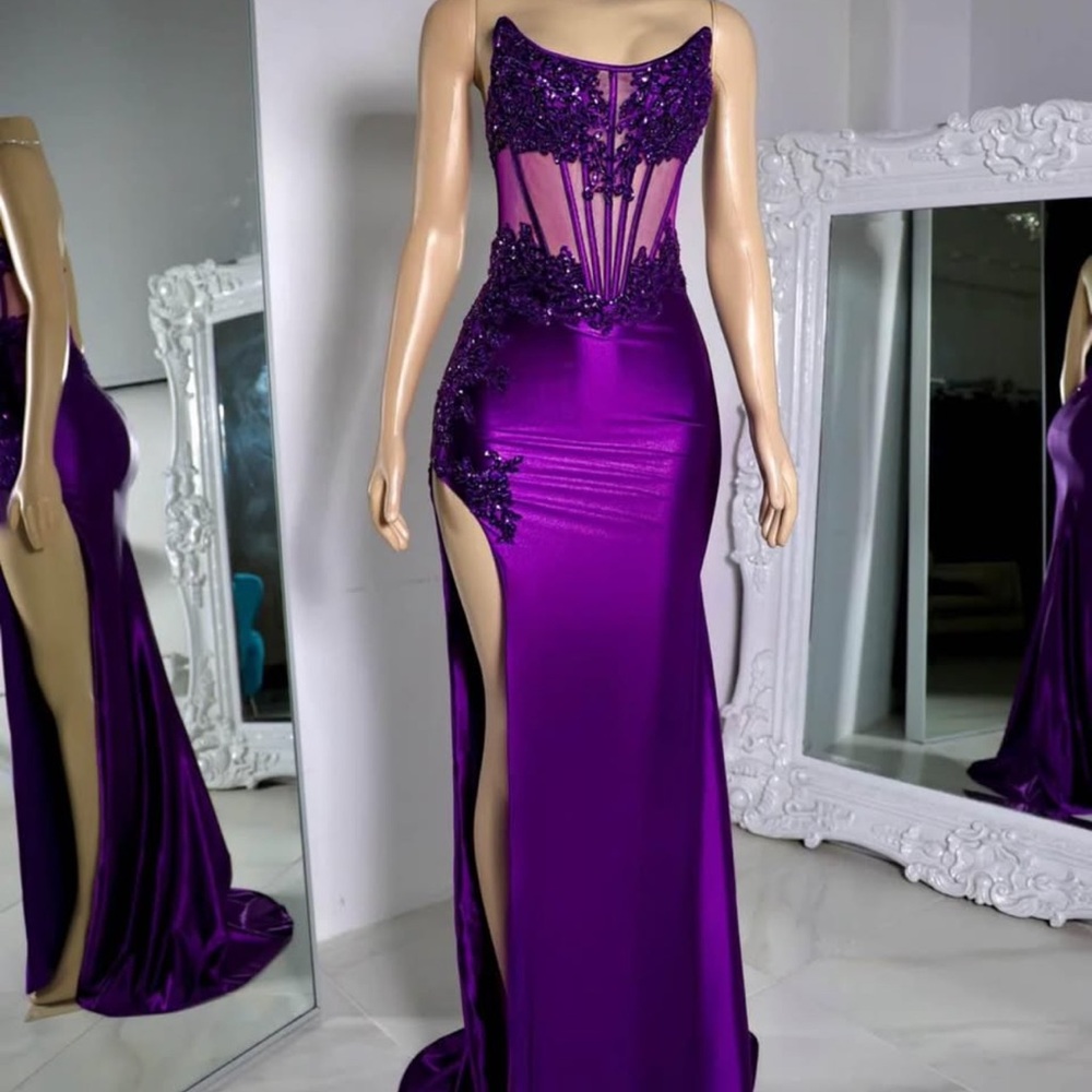 Elegant Purple Evening Gown
